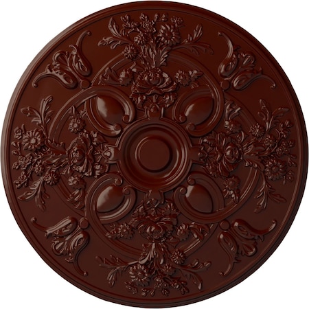 Baile Ceiling Medallion (Fits Canopies Up To 6), Hand-Painted Brushed Mahogany, 31 1/4OD X 2 1/4P